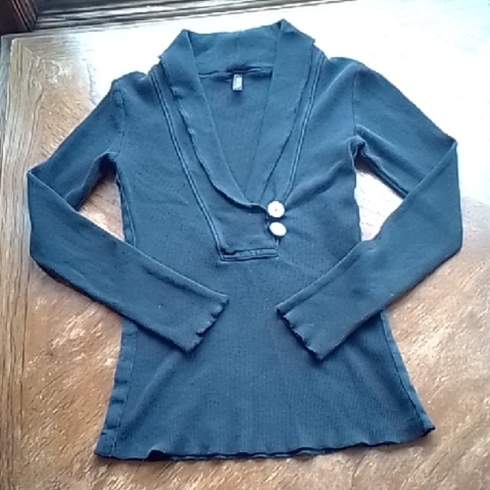 Black Thermal w Abalone Shell Buttons!!!!